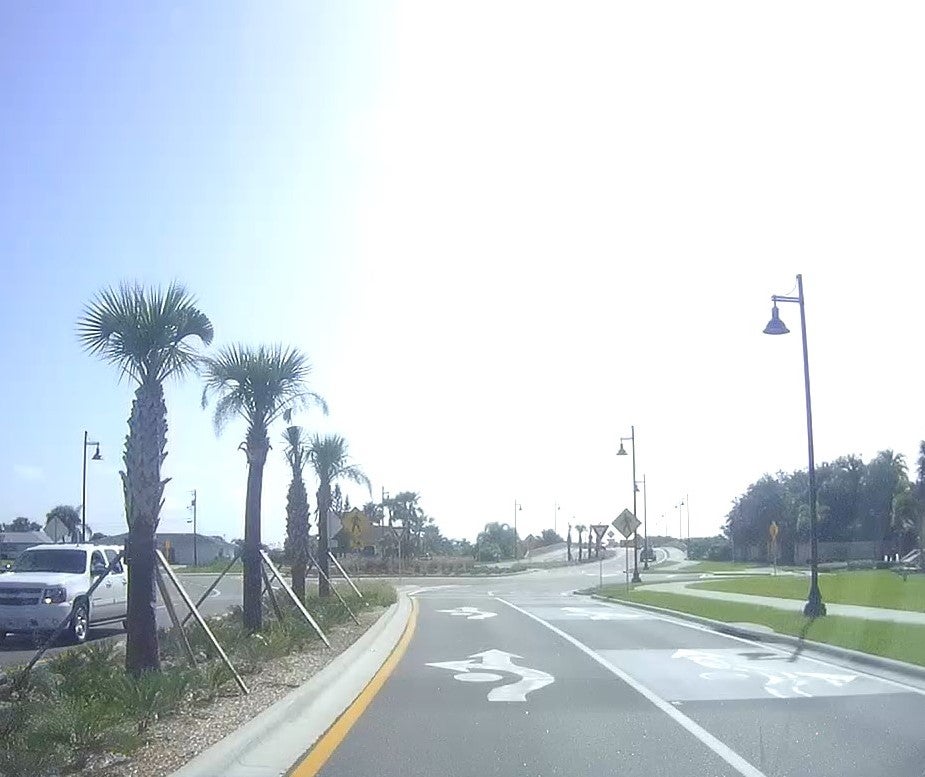 Real Photo of dangerous roundabout in Charlotte County